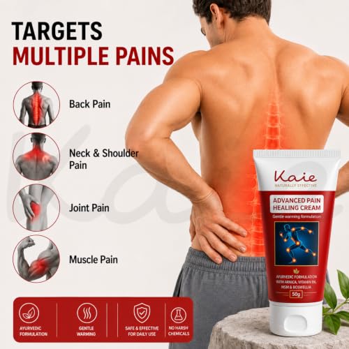 Image of Japanese Advanced Pain Healing Cream, Deep Relief from Back Pain, Knee Pain, Neck Pain, Shoulder Pain & Sprains, Natural Ingredients - Vitamin B6, MSM, Arnica, Boswellia | 50 g, pack of 1