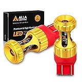 Alla Lighting 7440 7443 LED Bulbs 3000lm Extreme Super Bright Car Signal Reverse Stop Brake Tail Lights DRL T20 7441 7444 W21W 7442, Red