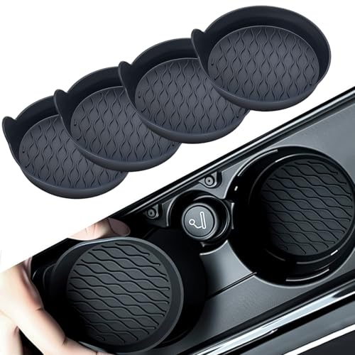 Portavasos para carro silicona negro 4 piezas