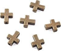 Vista 2 de Craftdady - Cuentas pequeñas de cruz de metal