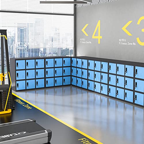 Mecolor Small Office Storage Locker Cabinet Organizer For Employee,School Locker For Kids Mini Size (Blue, W9D) #TOP5