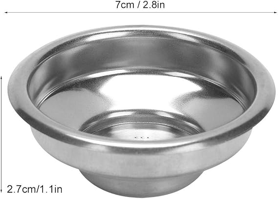 58mm Portafilter Basket, 1 Cup Stainless Steel Coffee Filter Basket Bottomless Portafilter Replacement Parts Esspesso Machines Accessories for Homebarista