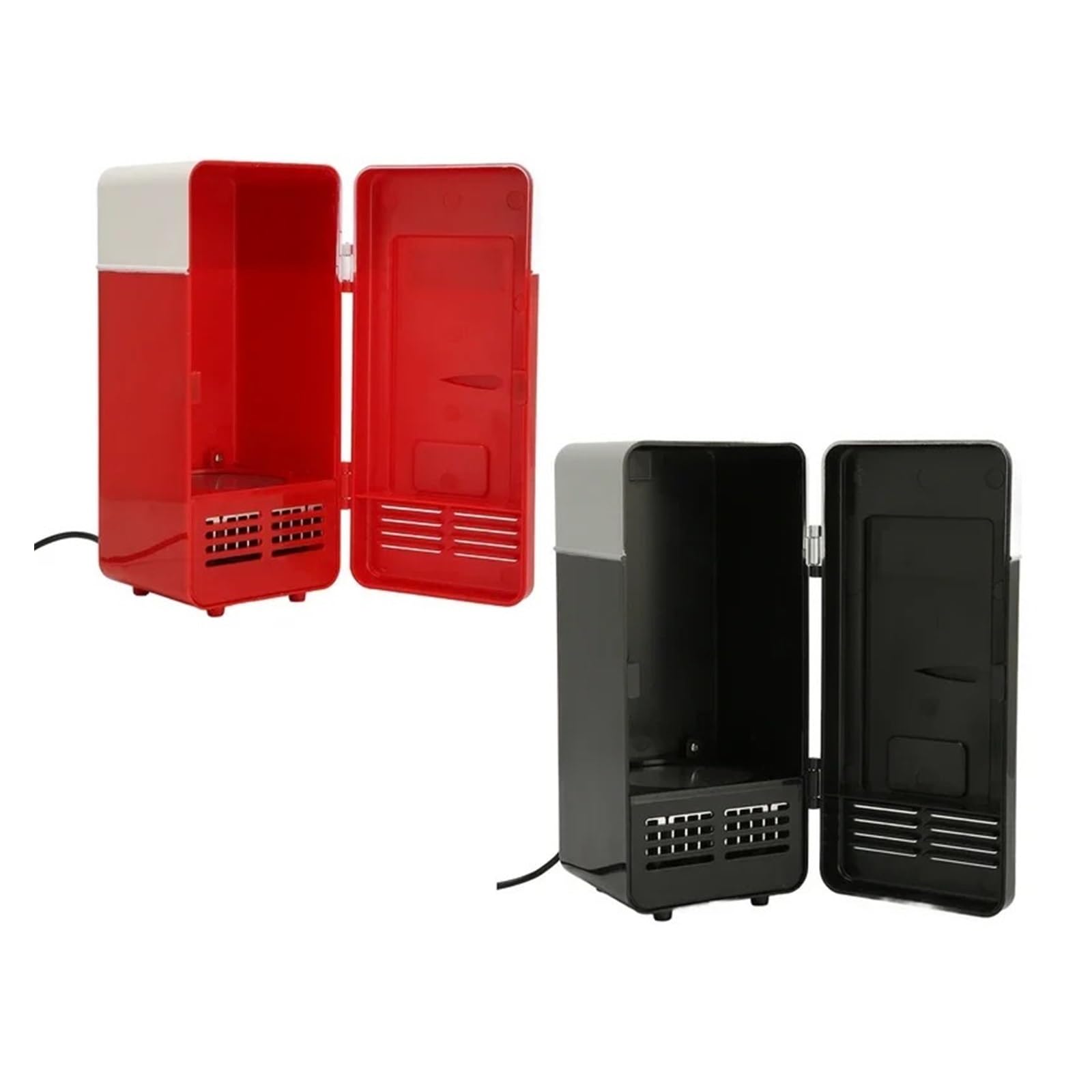 Mini refrigerador for automóvil con alimentación USB, refrigerador de Bebidas con Aislamiento, Ahorro de energía, refrigeración de semiconductores(Red)