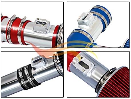 RSG 2.5" 2.75" 3" 3.25" 3.5" 63mm 70mm 76mm 83mm 89mm Inlet Opening MAF MAS Sensor Aluminum Air Intake Pipe (3.25)