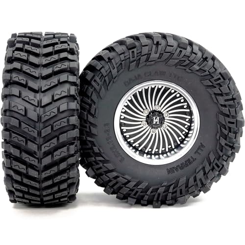 Pneus tout terrain 2.2 HOBBYSOUL et jantes beadlock réglables pour RC crawler - 7