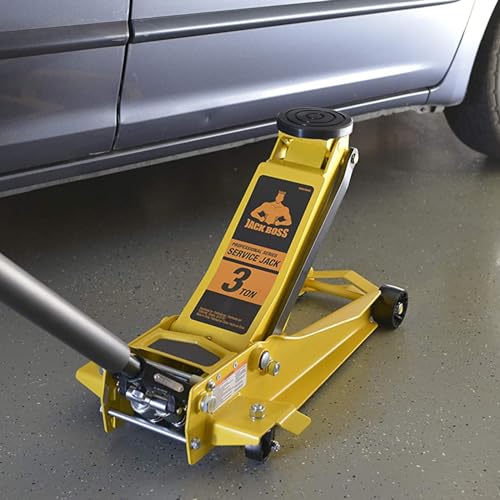 Torin TAM830008-1 Hydraulic Low Profile Floor Jack, JackBoss Super Heavy Duty Car Jack, (6,000 lb.) Capacity, Yellow