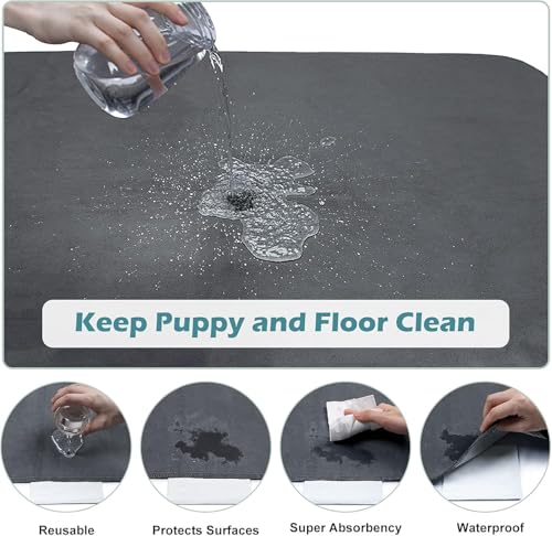 Image of INVENHO Washable Pee Pads for Dogs 60 inchx48 inch Reusable Dog Pads Large Upgrade Non-Slip Dog Pee Pads Heavy Absorbency Puppy Pee Pads Quick Dry Whelping Pads /Waterproof Puppy Training Pad
