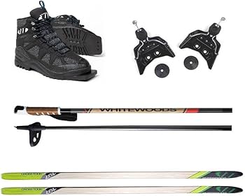 Fischer173クロスカントリースキー3点セット☆スキー板　ポール　ブーツ+ Amazon | Whitewoods 大人用 75mm 3ピン クロスカントリー スキー