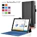 Produktbild Zeadio® Prämie Leder Tasche Hülle Schutzhülle Etui Case Cover mit Ständer für Microsoft Surface PRO 3 (3rd Generation) Windows 8.1 (12 Inch) Tablet - Schwarz