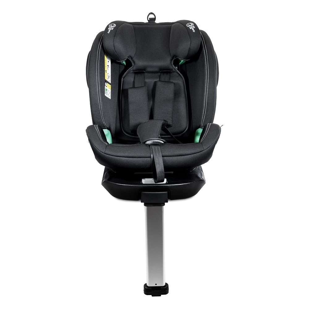 Interbaby Silla Coche Bebé PAX i-Size ISOFIX 360° Grupo 0+1+2+3 (Negro) | Silla auto giratoria 360 reclinable 40-150 cm, reductor recién nacido, protección lateral SPS, pata de apoyo