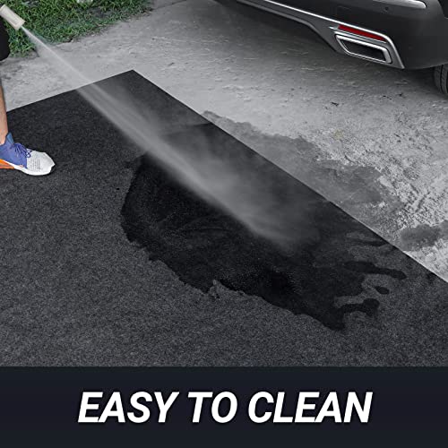 Olanto Garage Floor Mat 7'5" X 8'4" , Premium Oil Absorbent Pad For Golf Carts, Motorcycles, Trunk, Protects Surfaces, Reusable/ Washable/ Durable, Non Slip Tpr Backing, Charcoal #TOP4