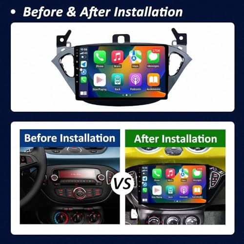 Pantalla táctil Carplay para Opel Corsa: despídete de los cables con Android Auto inalámbrico 2