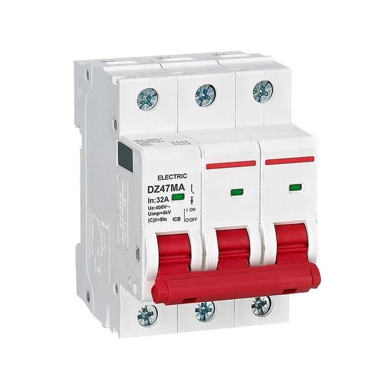 Disjoncteur DZ47MA 6kA Type C 3P 50A pour tableau électrique triphasé