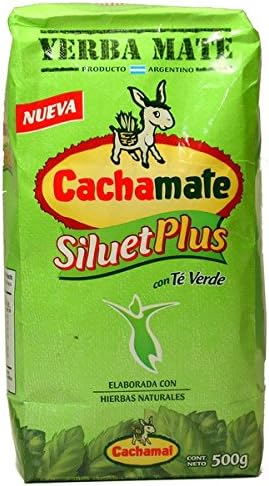 1.1 lbs Cachamate Siluet Plus Yerba Mate Tea with Green Tea (500g, Slimming)