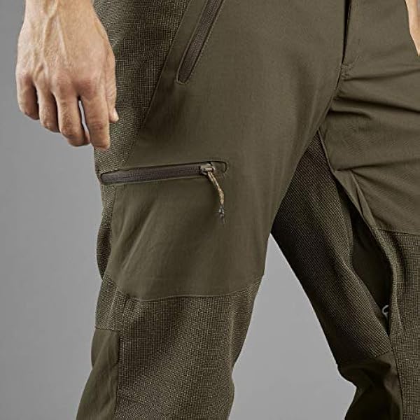 Seeland Outdoor Versterkte broek, groen, versterkte jachtbroek voor revierwerk, scheurvaste broek ter bescherming tegen doornen en scherpe voorwerpen