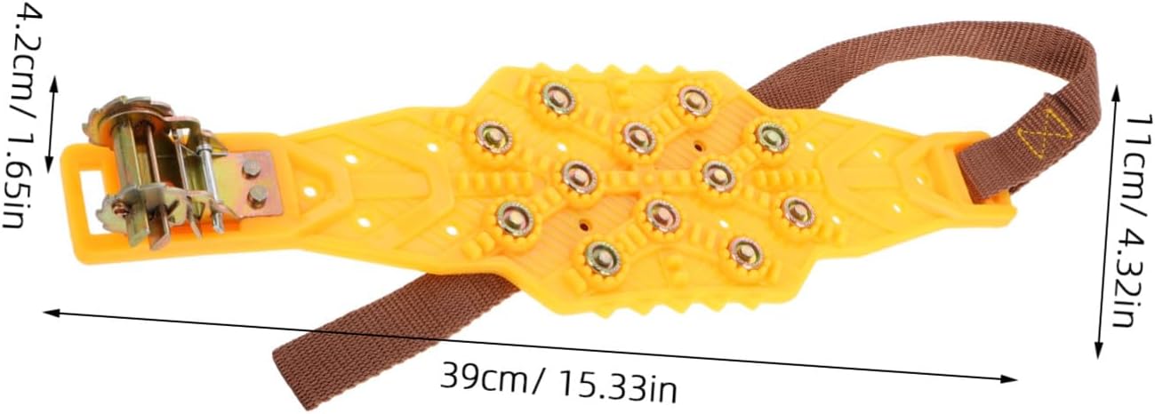 Yellow Truck Snow Tire Chains Anti-slip Track Design for Car Tires Emergency Use Quick Installation Compatible with SUV Offroad Vehicles and Passenger Cars