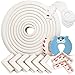 Paraspigoli Bambini | Paraspigoli Angolari In Gomma | Sicurezza Bambini | Kit Protezione Angoli, spigoli, muro | 8 Paraspigoli, Lunghezza 6 Metri Parabordi