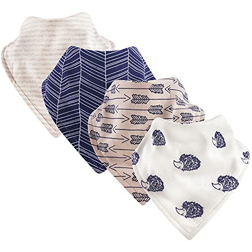Image of Touched by Nature Unisex Baby Organic Cotton Bandana Bibs, Hedgehog, One Size