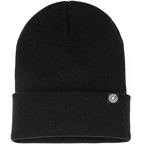 Revony Cuffed Watch Cap Beanie for Men - 10 Colors Black Cover