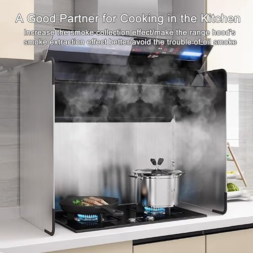 Foldable 3-Sided Stainless Steel Splatter Guard - Kitchen Oil Shield & Grease Protector, Essential Cooking Accessory to Keep Your Stove Top Clean