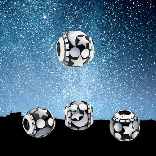 Abalorio de plata antialérgico con estrellas para evitar irritaciones en pulseras de chicas 3