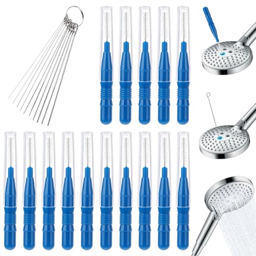 30 PCS Shower Head Cleaner Tool Kit, Small Hole Showerhead Cleaning Brushes, 2 Style Cleaners Brushes, Anti-Clogging Showerhead Cleaner Tool for Shower Head Tiny Nozzle, Sink Gaps