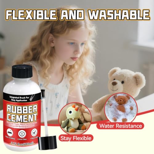 Image of Rubber Cement, 110ml Multifunctional White Adhesive, No Wrinkling PVA Glue, Ideal for Crafts, Paper, Fabric, Wood, Photos, DIY Crafts, and More