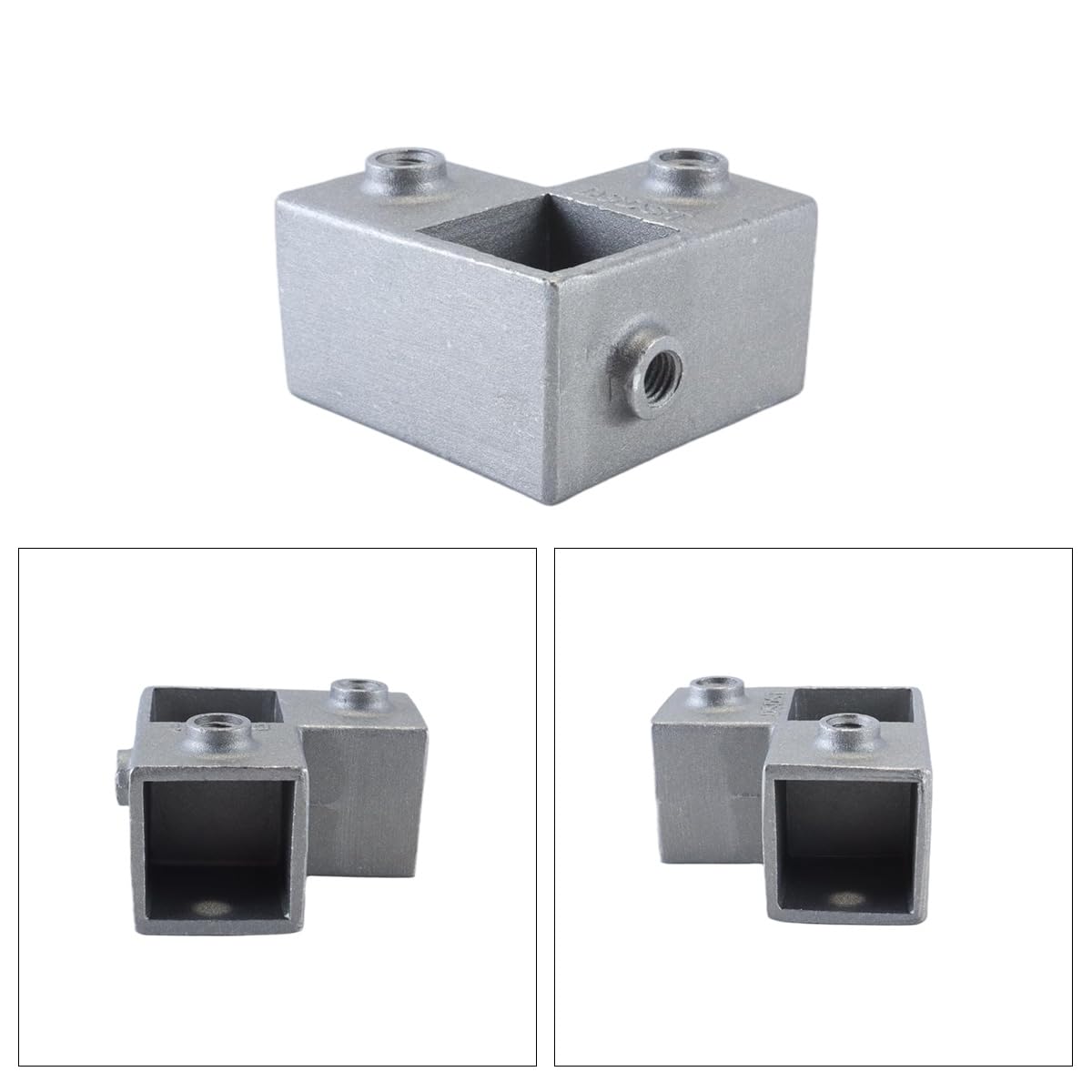 Ludom Conector De Tubo Cuadrado De 90 Grados, 3 Vías, En Forma De L, De Aleación De Aluminio, 8 Unidades