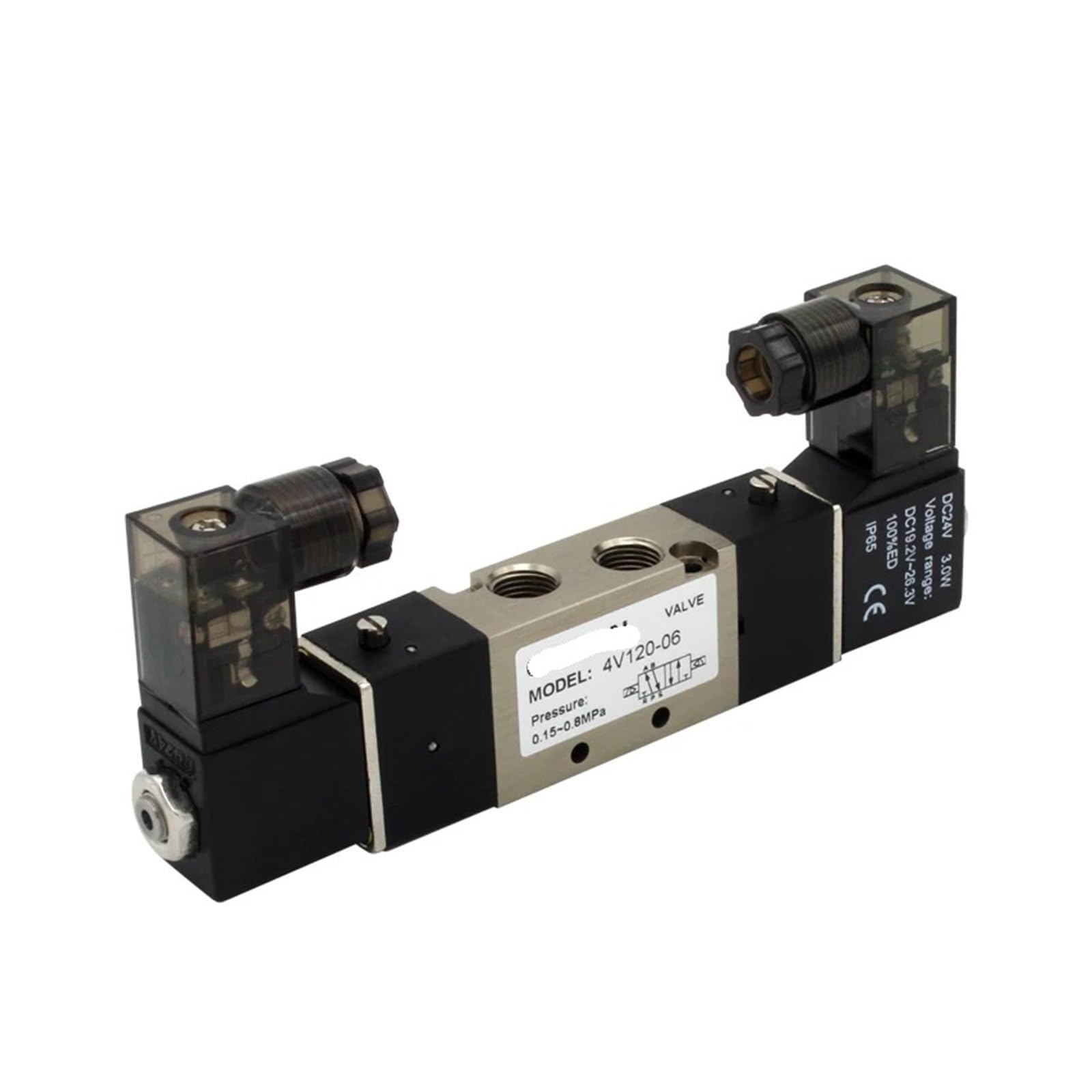JNURGWLYH 4V120-06 Five-Way 2-Position Solenoid Valve DC12V DC24V AC110V AC220V Pneumatic air Solenoid Valve(Without fittings)