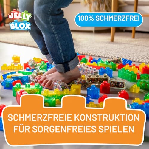 Jelly Blox - Farm Set, Sensorisches Spielzeug für Kinder ab 2 Jahren, Bauset mit 18 weichen, Sensorischen Bauernhoftieren und -Figuren… – Ansicht 6