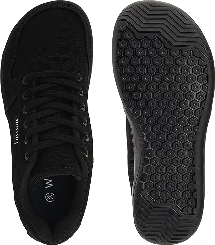 Image of WHITIN Women's Minimalist Barefoot Shoes Wide Toe Box W882 | Natural Toe Freedom, Zero Drop Balance, Flexible Thin Sole, Lightweight Canvas Comfort, Daily Walking