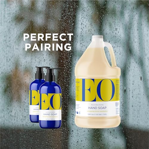 Image of EO Liquid Hand Soap, Lemon & Eucalyptus, 12 oz, 3-Pack