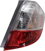Evan-Fischer Tail Light Assembly Compatible with 2009-2014 Honda Fit Red and Clear Lens Passenger Side