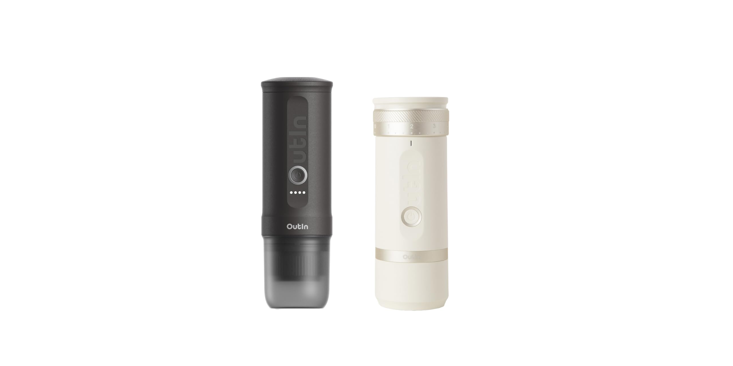 Machine à café portable OutIn Nano et moulin électrique Fino pour expresso nomade