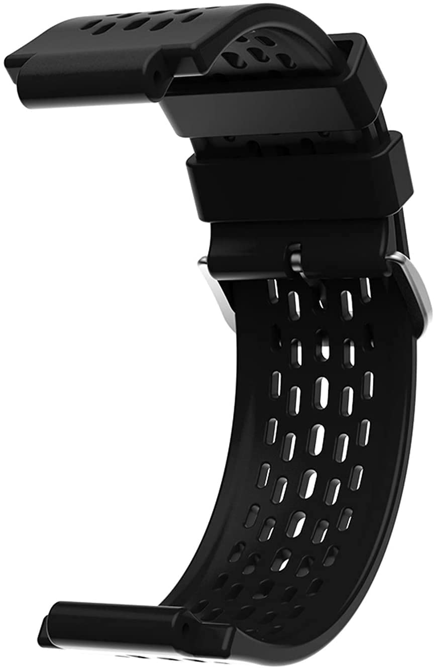 Fibbia In Acciaio Inox Anallergico Cinturino In Silicone Di Ricambio Per Garmin Approach S2 / S4 Fibbia Metallo Regolabile