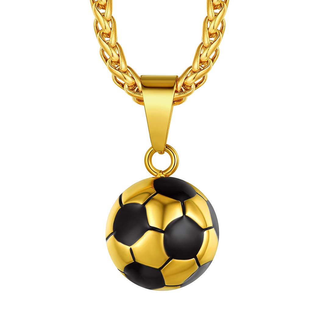 Bokshandschoenen/halter/sneaker/rugby/basketbal/voetbal hanger ketting & aanpasbare ketting, aanpasbare goud/zwart geplateerd/roestvrijstalen sportsieraden voor mannen, vrouwen, unisex, fans (met geschenkdoos), Goud Roestvrij staal