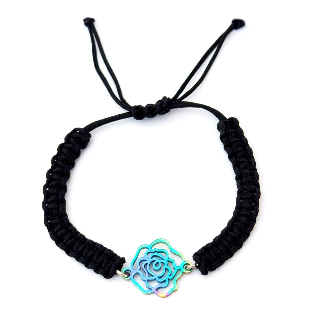 SIMBOLIKS Rosa arcoíris de Sant Jordi, Dia dels Enamorats, Diada de Catalunya, día de la madre, corazón, amor, Regalo Sant Jordi, Pulsera Roja, Rosa de colores Eterna, llegenda, Flor, obsequio pulsera