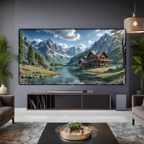Pantalla portátil para proyector 150 pulgadas 16:9 HD plegable miniatura 2