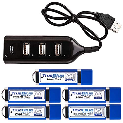PeleusTech True Blue Mini 5 Pack, True Blue Mini V1 Pack 64GB + V2 Pack 64GB + V3 64GB + V4 Pack 32GB + V5 Pack 128GB for Playstation Classic