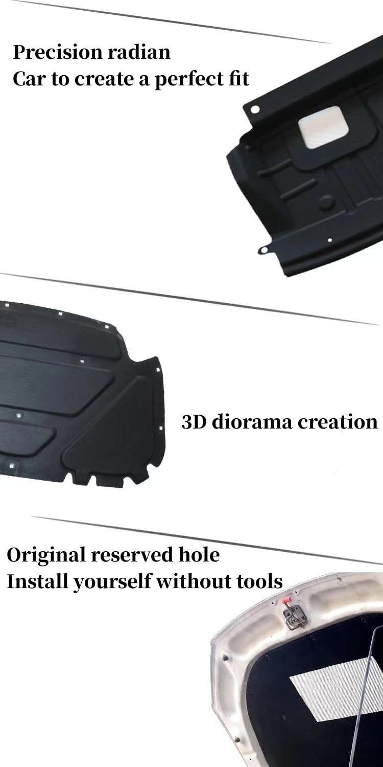 Per VW Per Taos Per Tharu 2019-2024 Cofano Motore Anteriore Suono Pad Di Calore Zerbino Insonorizzate Copertura In Cotone Isolante auto Tampone fonoassorbente