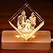 Foto de cristal 3D Cristal personalizado y personalizado con base LED, regalo memorable y recuerdo, cumpleaños, regalo de boda Regalos para el día del padre pequeños 70x70x70