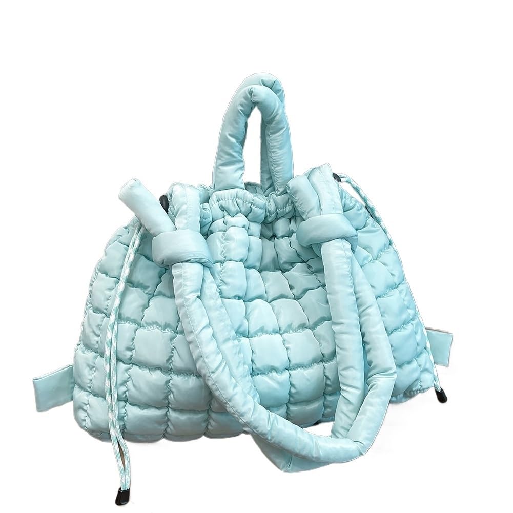 Sac à bandoulière rembourré bleu pour femme avec multi-poches
