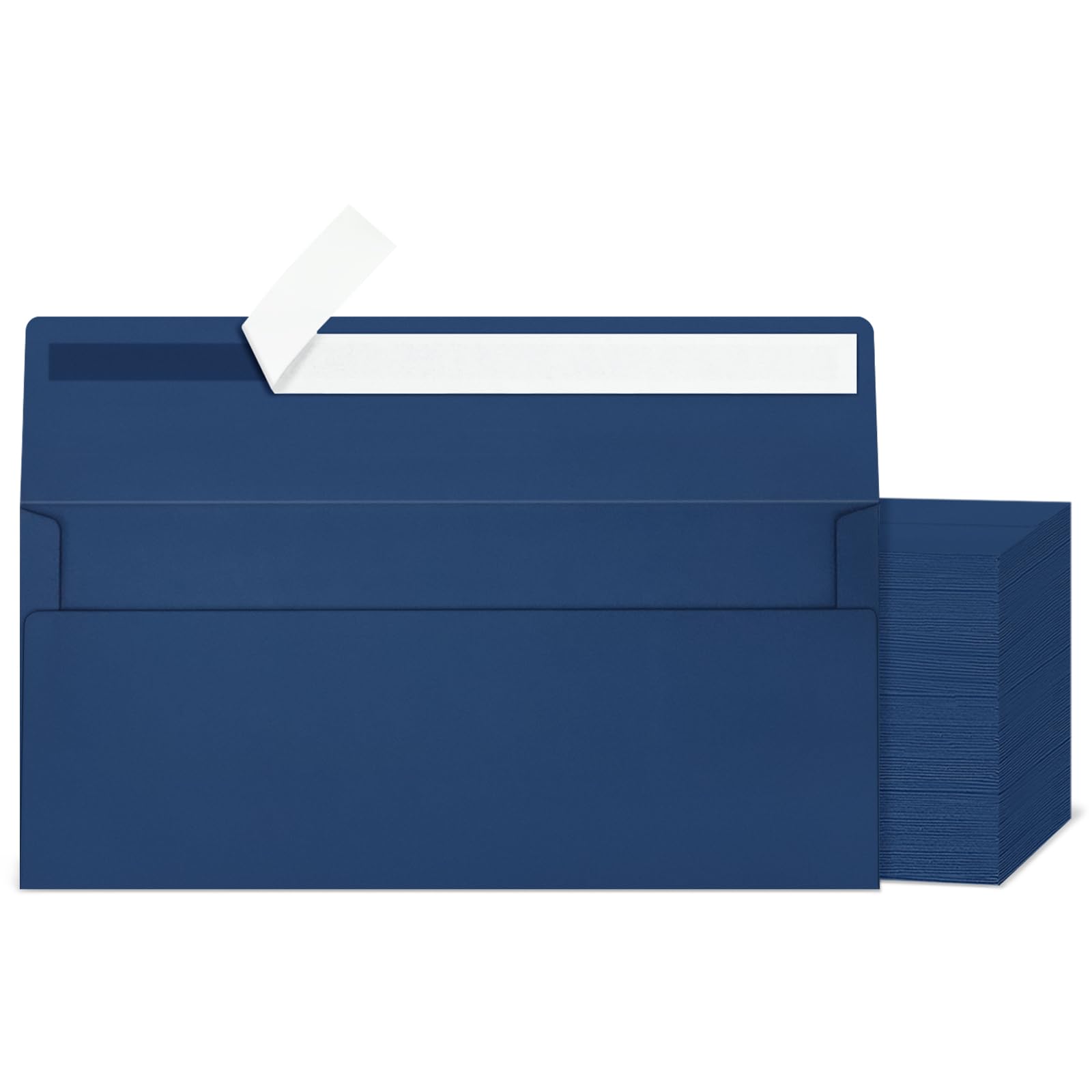 Mulbozy 200Pcs #10 Navy Blue Envelopes Letter Size Windowless Self Seal