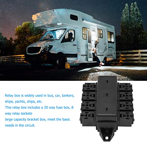 caixa de relé de fusíveis, caixa de relé de fusíveis fácil de instalar 8 vias grande capacidade fort