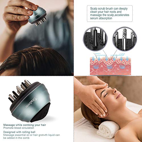 Oradrem Hair Applicator Comb Brush Hair Scalp Massaging Brush Hair Root Treatment Applicator, Suit For Various Brands Hair Restorer,Essential Oil,Liquid Guide(Green) #TOP2