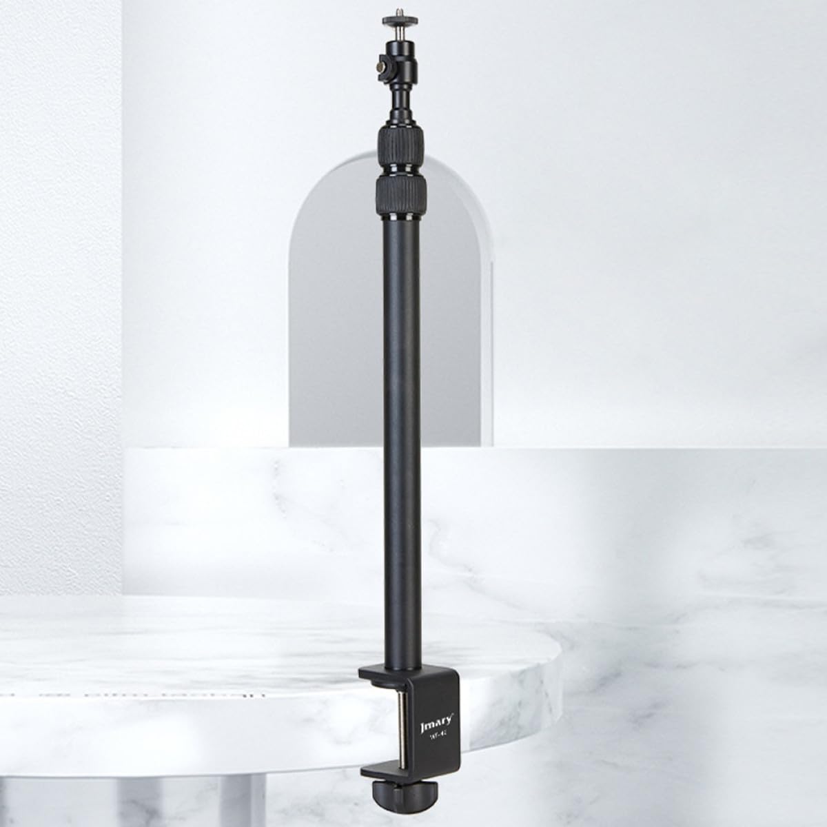 Zerodeko Soporte de Sobremesa para Cámara Soporte para Cámara Web Aleación de Aluminio Altura Ajustable 1/4 Pulgada Negro 38,5-93,5cm y Proyector