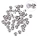 EBOOT Pack of 50 Tie Tacks Blank Pins with Clutch Back (Silver)