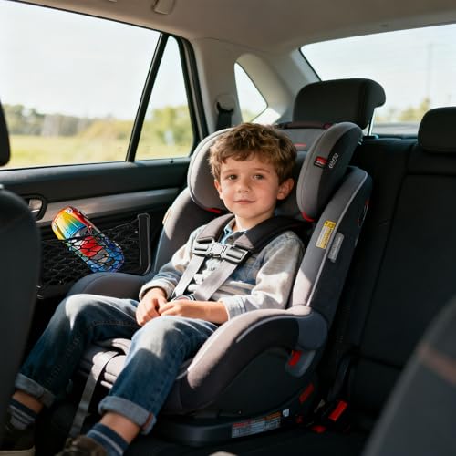 JIAMIAN 4 Pcs Black Storage Net Bag Car Storage Pocket, Smartphone Holder Organiser with Plastic Frame, Super Strong 3M Adhesive, Use as a Car Mask Holder - Image 2