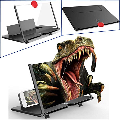 Image of BigPlayer 3D HD Screen Magnifier with Phone Stand | Mobile Screen Amplifier & Expander for All Smartphones | Foldable Eye Protection Phone Holder for Movies, Reading, Videos