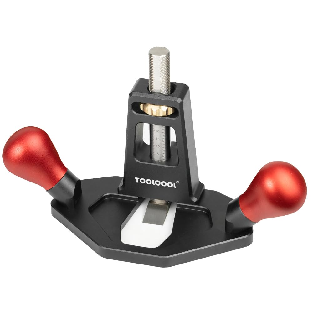 TOOLCOOL Router Plane Handheld Woodworking Tool Simple and Effective Plow Plane for Tuning Joinery Cutting Grooves Mortise (Aluminum alloy Grip)